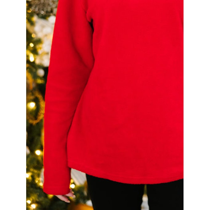Red Mock Neck Sweater