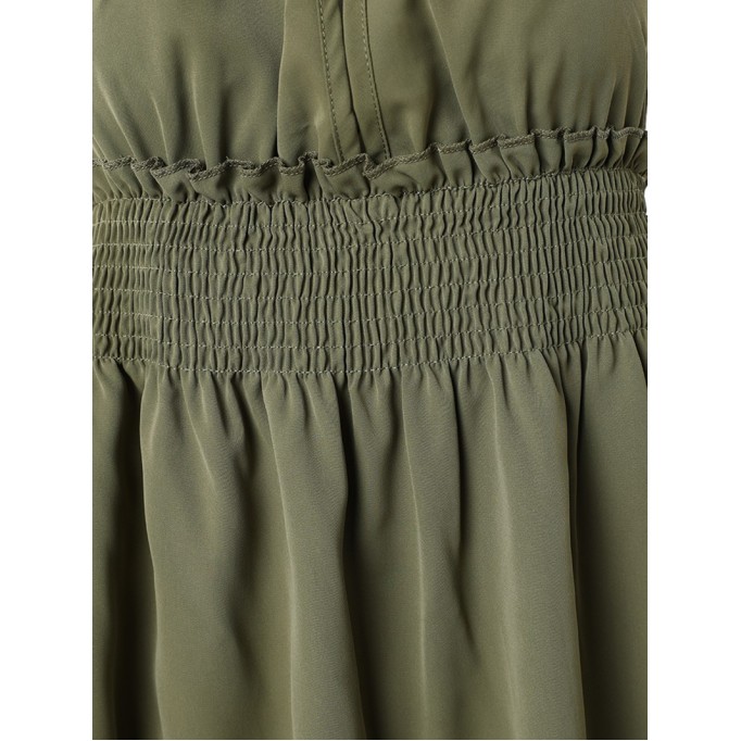 Solid color halter neck suspender dress