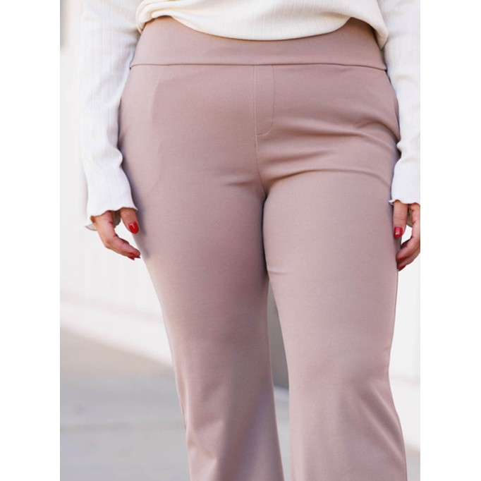Solid Slim Fit Micro Horn Pants