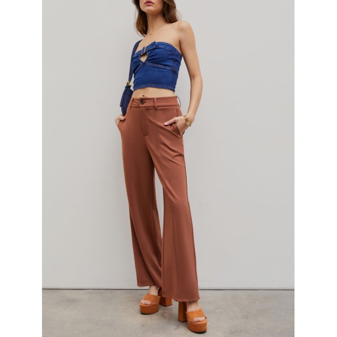 Solid Wide Leg Trousers