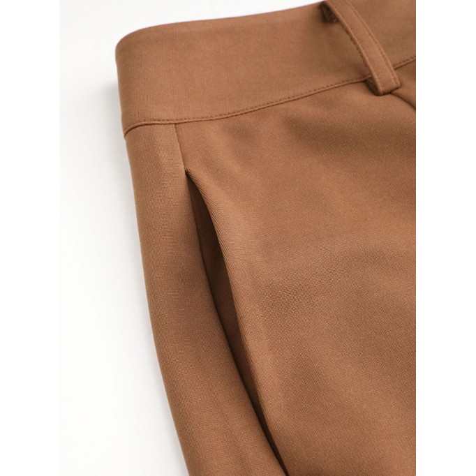 Solid Wide Leg Trousers