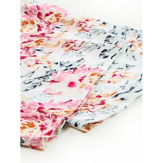 Strap floral casual jumpsuit
