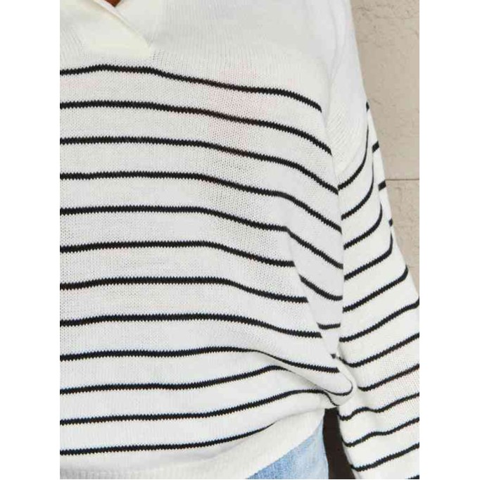 Striped Oversized Knit Top