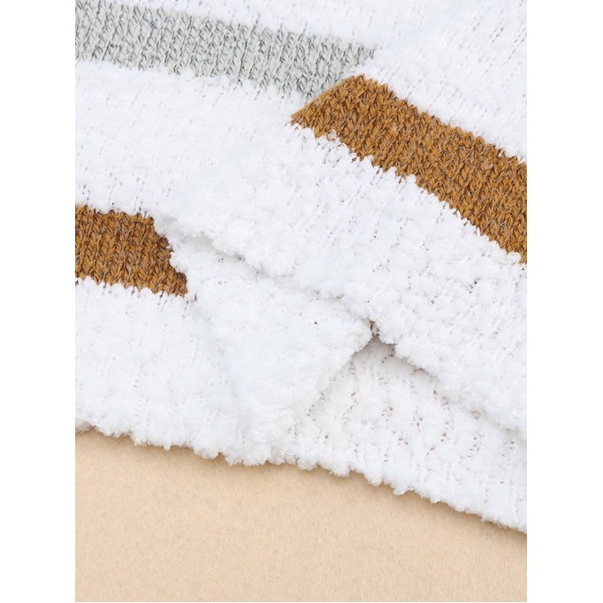 Striped Popcorn Knit Sweater
