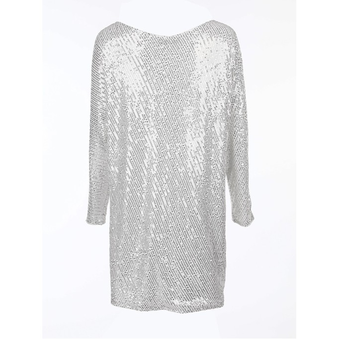 Stylish sequined asymmetrical dress