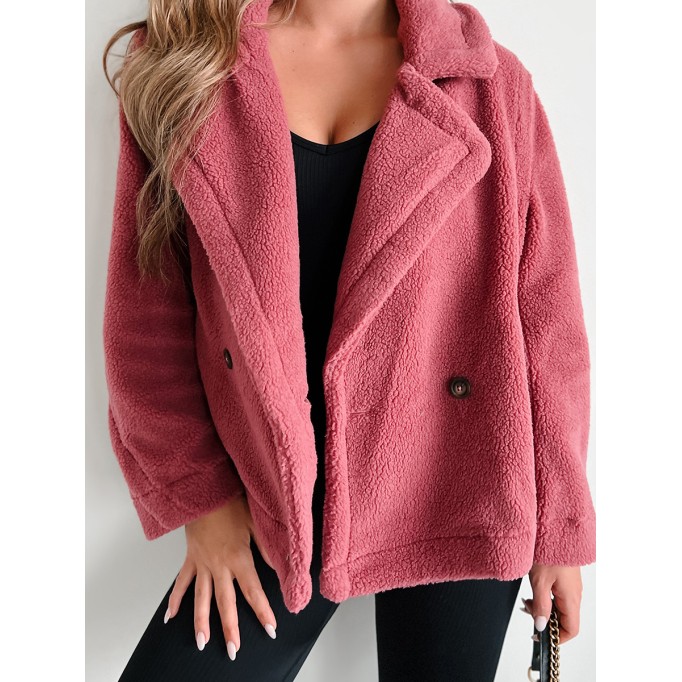 Lapel Long sleeve fleece jacket