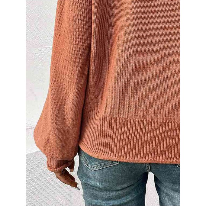 V-Neck Exposed Seam Sweater