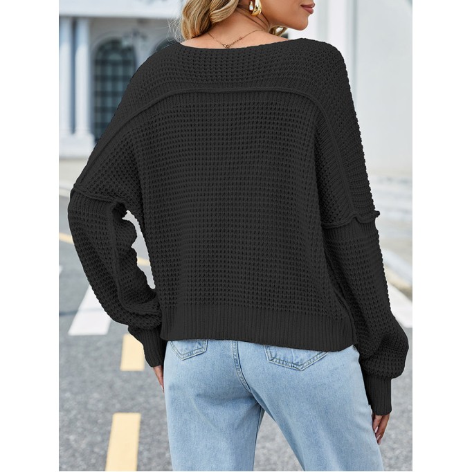 V-Neck Long Sleeve Sweater