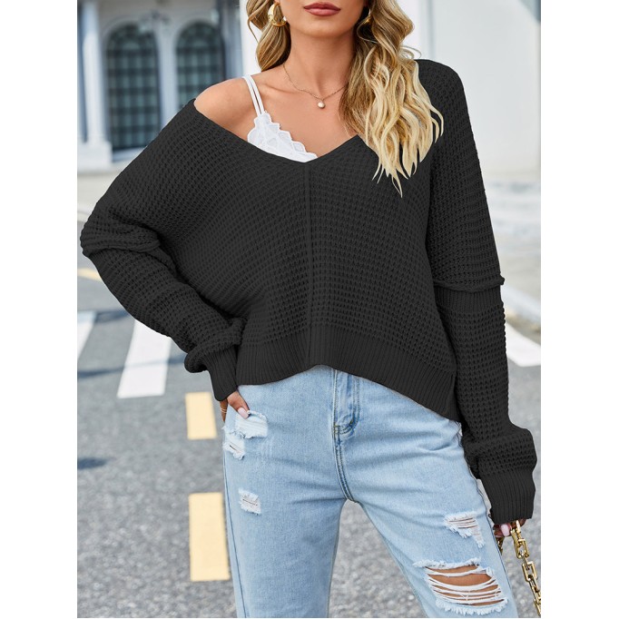 V-Neck Long Sleeve Sweater