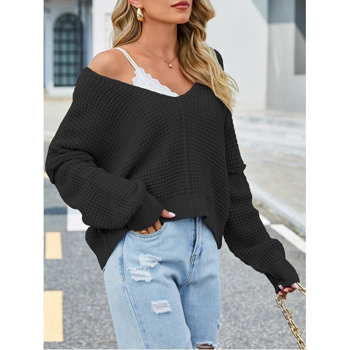 V-Neck Long Sleeve Sweater