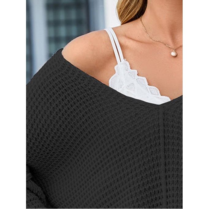 V-Neck Long Sleeve Sweater