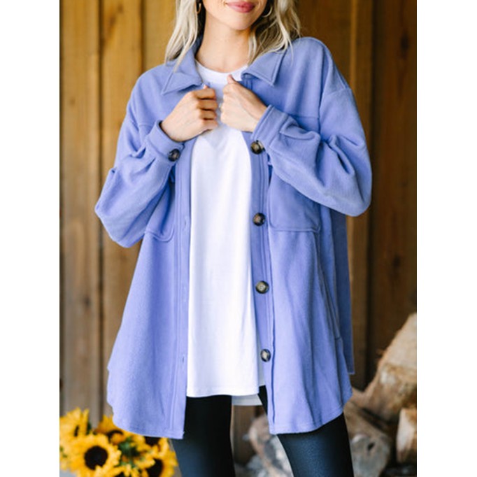 Purple Fleece Shacket