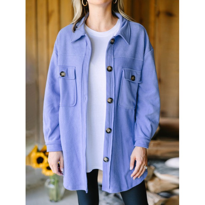 Purple Fleece Shacket