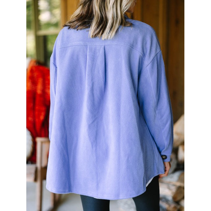 Purple Fleece Shacket
