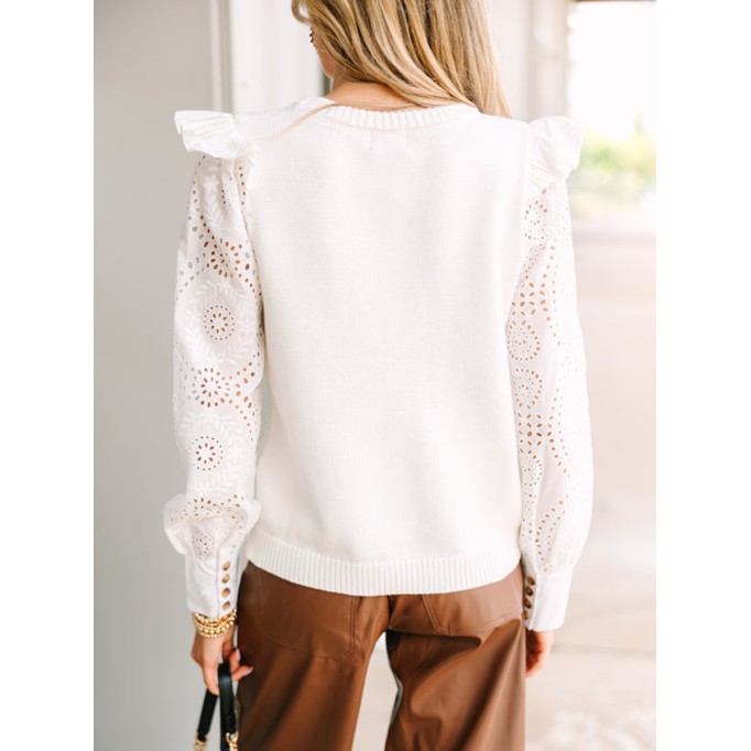 White long sleeve sweater