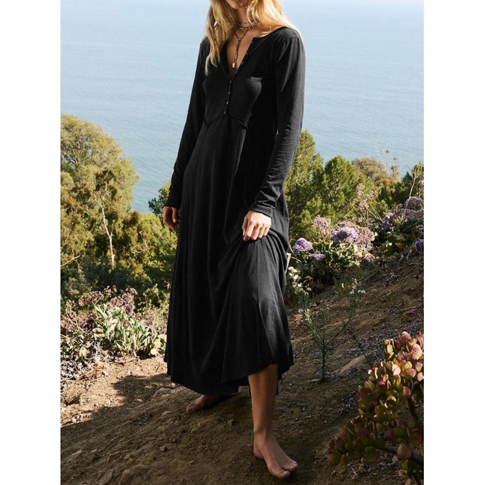 Women Casual Elegant Linen Dress