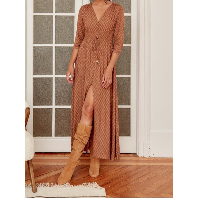 Women Casual Elegant Print Dress