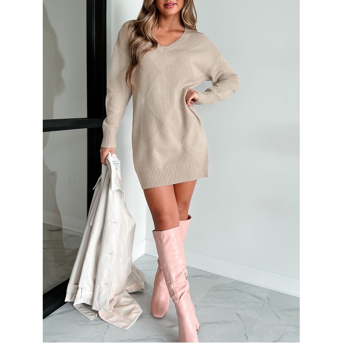 Women Casual Elegant Sweaters Dress