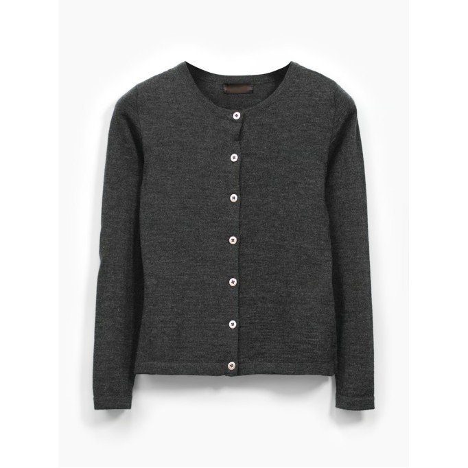 Women's black woven wool sweater