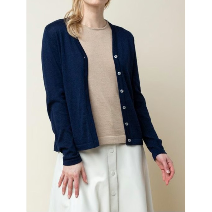 Women's blue elegant knitted sweater