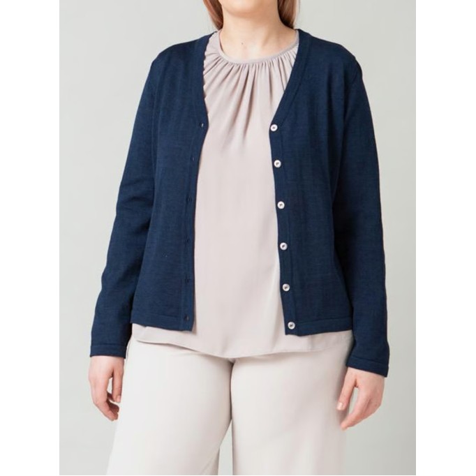 Women's blue elegant knitted sweater