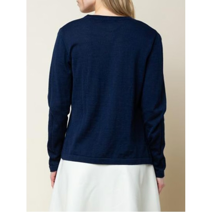 Women's blue elegant knitted sweater