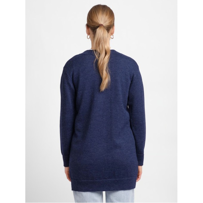 Women's blue elegant knitted sweater