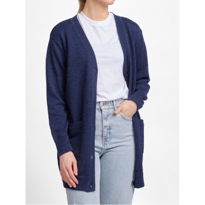 Women's blue elegant knitted sweater