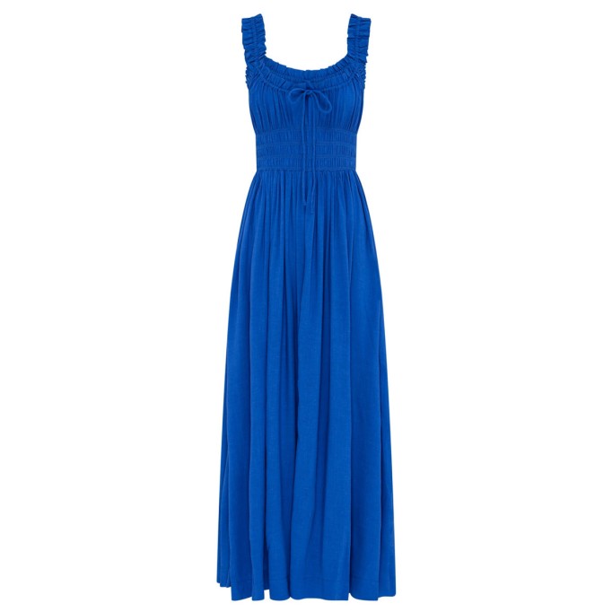 Women's blue holiday dress