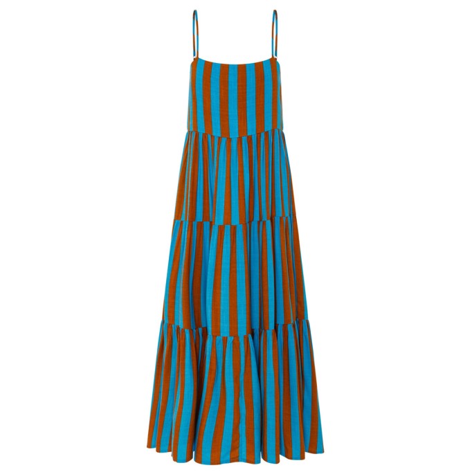 Women's blue holiday dress