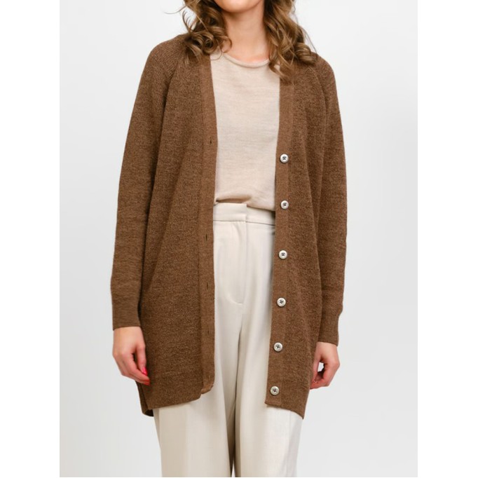 Women's brown elegant knitted sweater