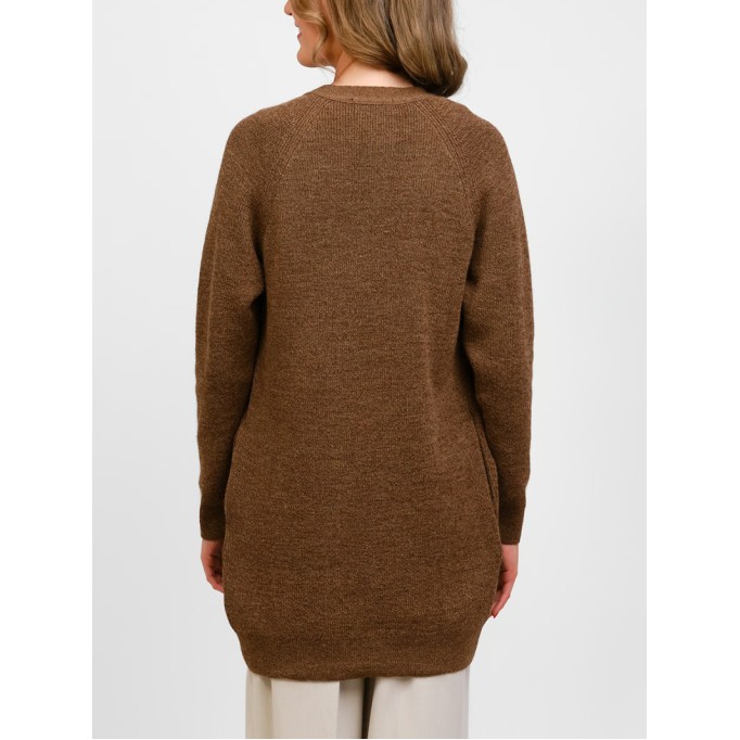 Women's brown elegant knitted sweater