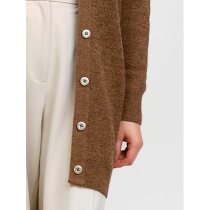 Women's brown elegant knitted sweater