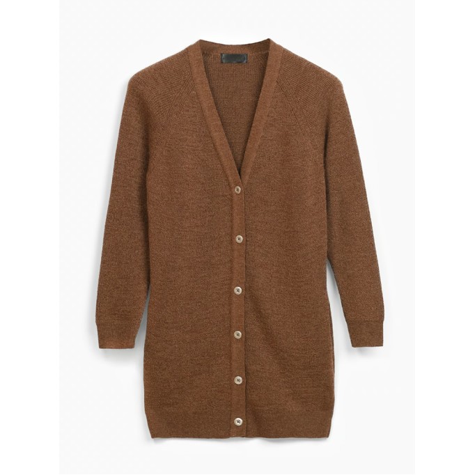 Women's brown elegant knitted sweater