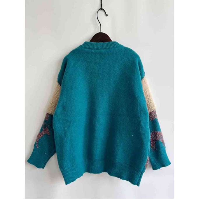 Women's Casual Christmas Tree Long Sleeve Sweater