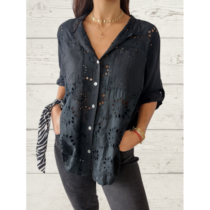 Women's Casual Elegant Lace Top Shirts