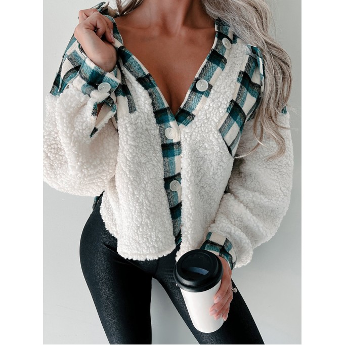 Women's Casual Elegant Plaid Jacket Coat