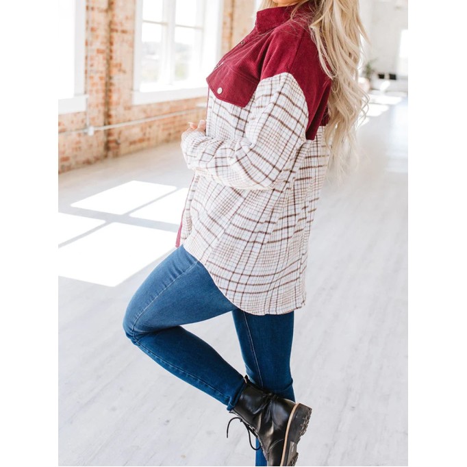 Women's Casual Elegant Plaid Jacket Coat