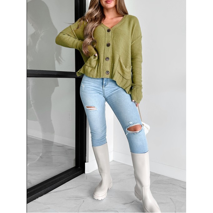 Women's Casual Knitted Sweater Top Coat