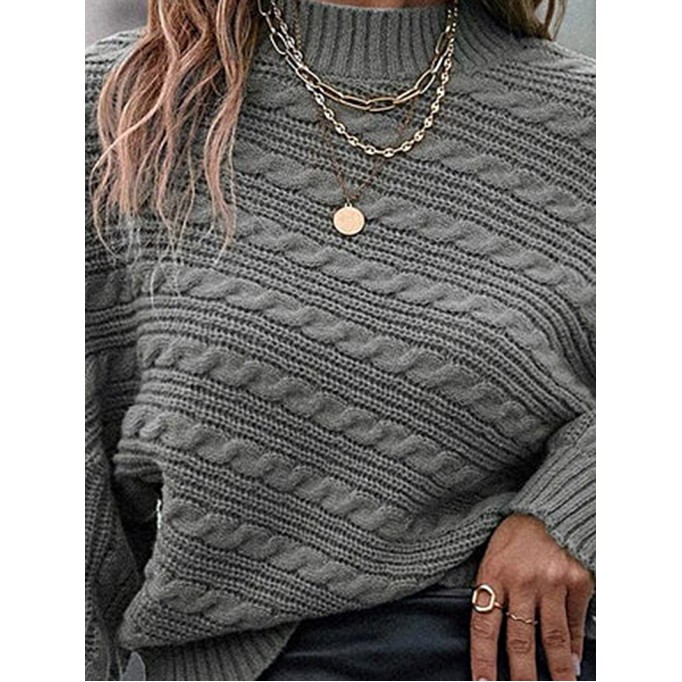 Women's Casual Knitted Sweater Top Coat