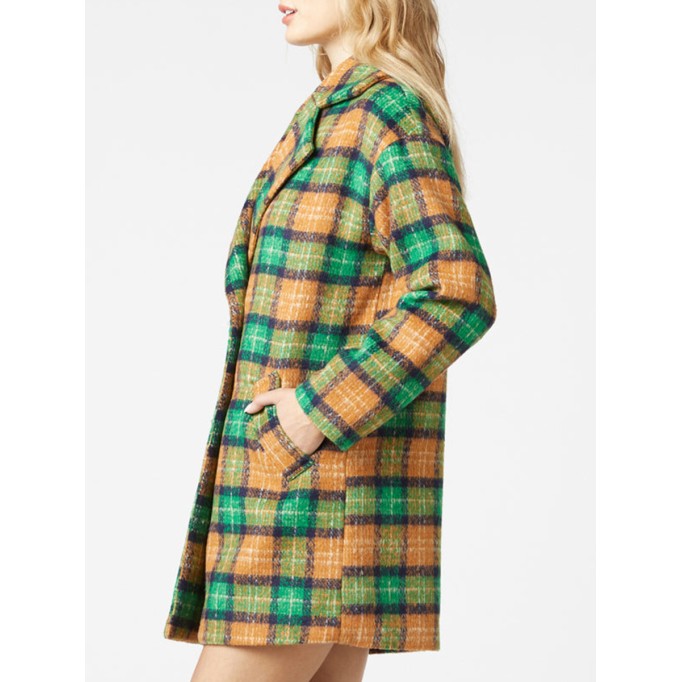 Women's casual plaid  jacket