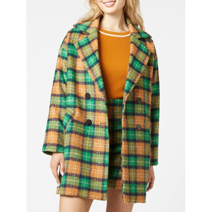 Women's casual plaid  jacket