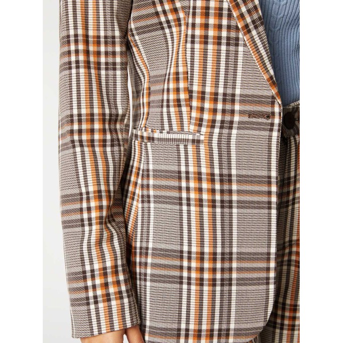 Women's casual plaid blazer