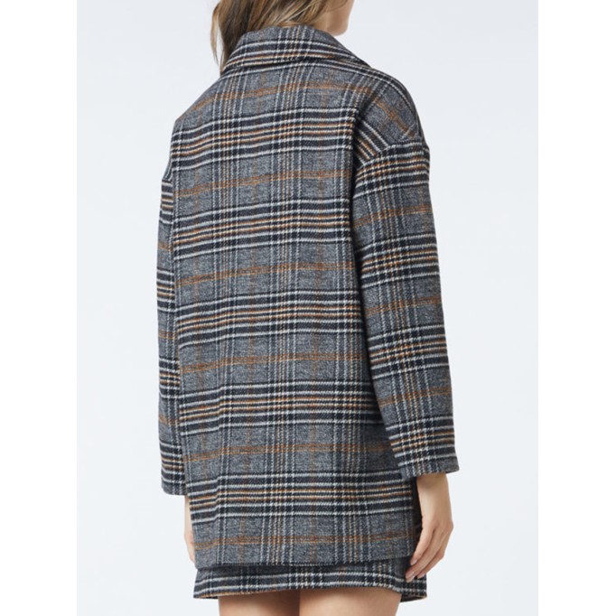 Women's casual plaid commuter jacket