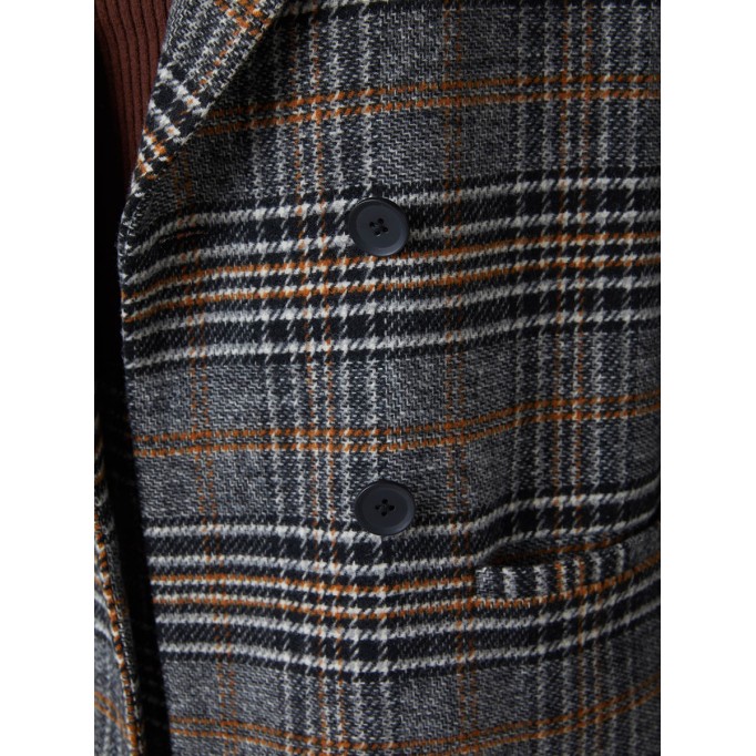 Women's casual plaid commuter jacket