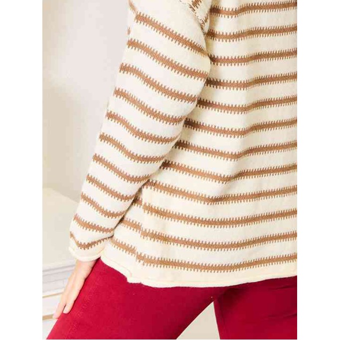 Women's Casual Striped Long Sleeve Sweater