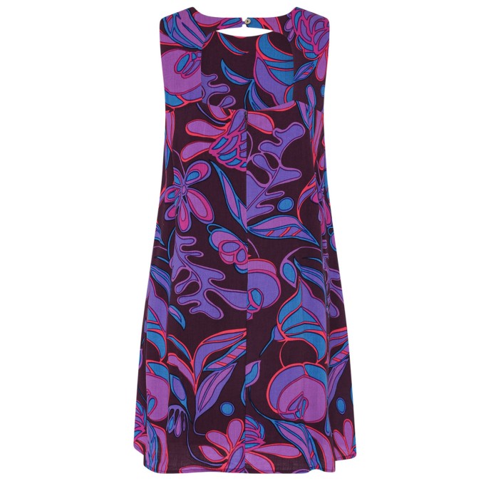 Women's crew neck pullover sleeveless mini dress