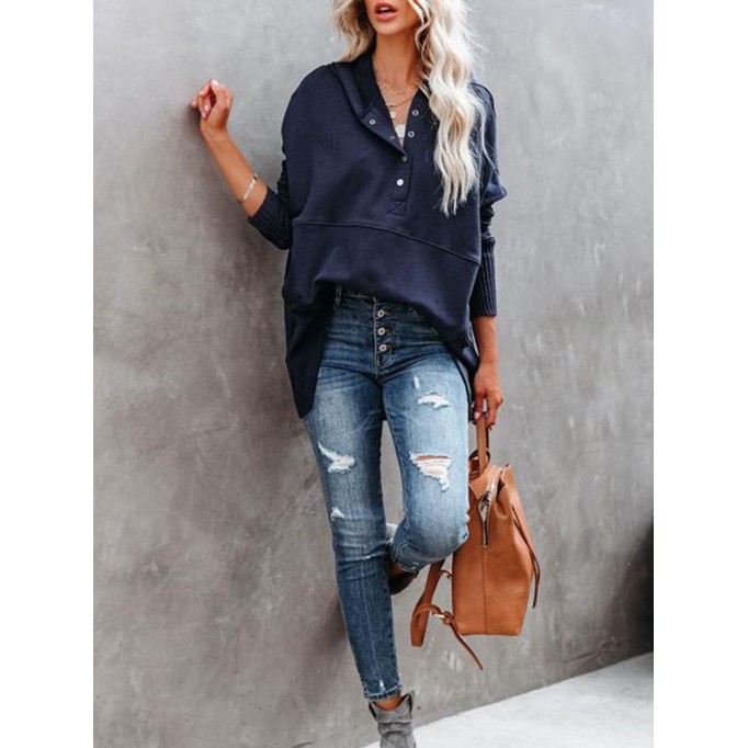 Women's Elegant Casual Long Sleeve Knitted Tops Sweatshirts