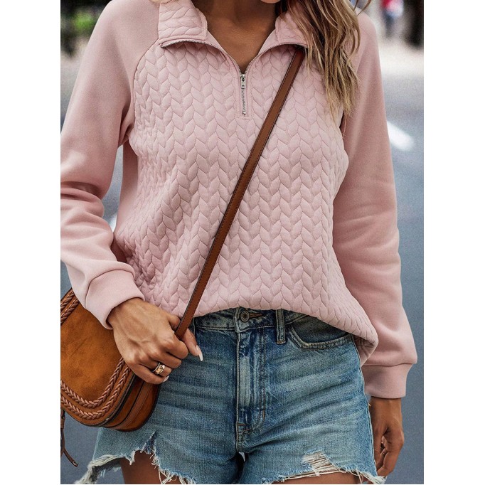 Women's Elegant Casual Long Sleeve Knitted Tops Sweatshirts