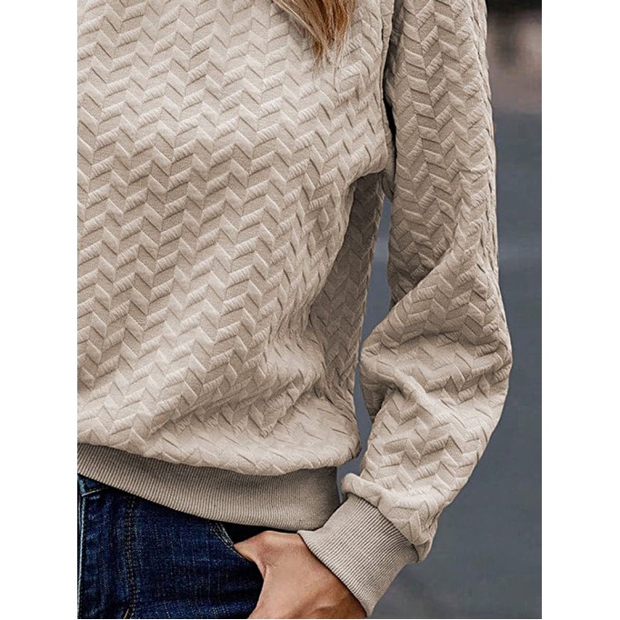 Women's Elegant Casual Long Sleeve Knitted Tops Sweatshirts